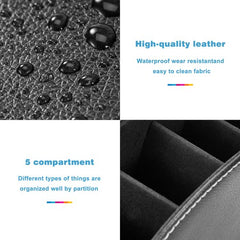 YONO Afstandsbediening Houder - Afstandsbediening Organiser - Kunstleer - Universeel - Zwart