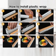 YONO Universele Foliehouder - Foliesnijder Dispenser geschikt voor Aluminium / Huishoud Folie - Rollenhouder Keuken - Geel