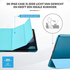 YONO Hoes geschikt voor iPad 9 10.2 inch - 9e Generatie - 8e - 7e - 2021 - 2020 - 2019 - Case Cover - Tablet Hoesje - Lichtblauw