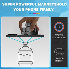 YONO Telefoonhouder Auto Magnetisch - Autohouder - Magnetische Oplader USB-C - geschikt voor Magsafe - Ventilatie Bevestiging - Zwart