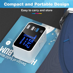 YONO Usb Lader met Voeding - Super Oplader - 4 Poorten - Usb A - C - Hub met Stekker - Wit