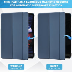 YONO Hoes geschikt voor iPad Air 2024 - 11 Inch - iPad Pro 2022 - 2021 - Case Cover - Tablet Hoesje - Donkerblauw