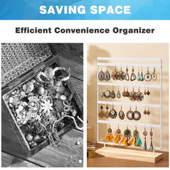 YONO Oorbellenrekje - Sieradenrekje - Oorbellen Organizer - Sieradenhouder - Opbergen - 100 gaatjes - Wit