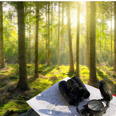 YONO Survival Kompas - Metaal - Inklapbaar - Zwart