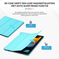 YONO Hoes geschikt voor iPad 9 10.2 inch - 9e Generatie - 8e - 7e - 2021 - 2020 - 2019 - Case Cover - Tablet Hoesje - Lichtblauw