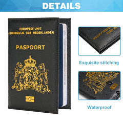 YONO Paspoort Hoesje NL - Paspoorthouder Kunstleer - Houder - Cover - Mapje - Zwart