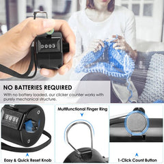 YONO Handteller Klikker - Personenteller - Tally Counter - Klantenteller - Zwart