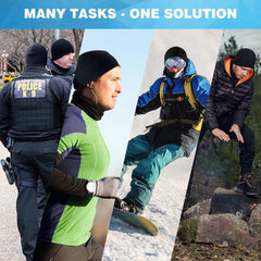 YONO Thermo Muts - Helmmuts Fleece - Fiets Muts voor onder Helm - Heren en Dames - Winter - Zomer - Zwart