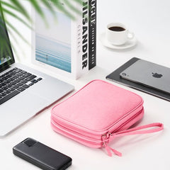 YONO Kabel Organiser Tas - Kabeltas - Organizer Etui - Opbergtas voor Kabels en Accessoires - Roze