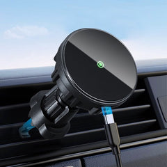 YONO Telefoonhouder Auto Magnetisch - Autohouder - Magnetische Oplader USB-C - geschikt voor Magsafe - Ventilatie Bevestiging - Zwart