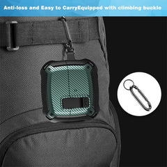 YONO Armor Hard Case geschikt voor Samsung Galaxy Buds 3 - 3 Pro - Hoesje met Lock - Carbon Design - Donkergroen