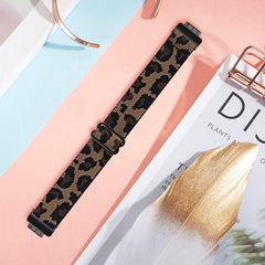 YONO Bandje geschikt voor Fitbit Inspire 2 - Nylon Stretch - Leopard