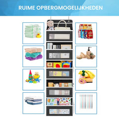 YONO Kast Organizer - Hangende Opberger voor Deur - Opbergzak - 5 Vakken - Zwart