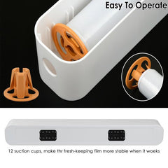 YONO Universele Foliehouder - Foliesnijder Dispenser geschikt voor Aluminium / Huishoud Folie - Rollenhouder Keuken - Geel