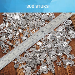 YONO Bedels voor Sieraden Maken - Armband - Ketting - Set van 300 - Zilverkleurig