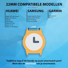 YONO Schakel Bandje 22mm - Horlogebandje geschikt voor Samsung Galaxy Watch 46mm / 3 (45mm) / Gear s3 - Polar Vantage M2 / Grit X - Huawei Watch GT 3 (pro) / 2 - Amazfit GTR - Zilver