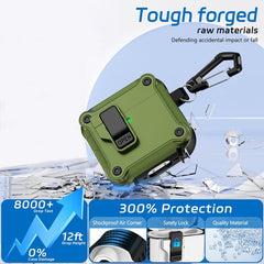 YONO Hoesje geschikt voor Airpods 4 - Case - Lock - Donkergroen