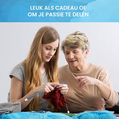 YONO Tunische Haaknaalden - Breinaalden met Knop - Tunisch Haken - Tunisian Crochet - 11 Stuks