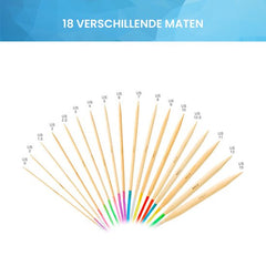 YONO Rondbreinaalden Set - 40 cm - Breinaalden zonder Knop - Haaknaalden - 18 Delig