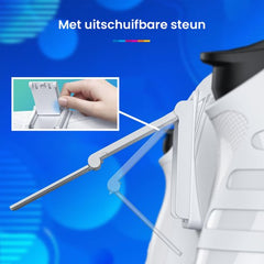 YONO Hoes geschikt voor Playstation Portal PS5 – Case Beschermhoes Accessoires met Ergonomische Hand Grip en Standaard – Wit