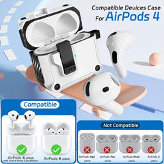 YONO Hoesje geschikt voor Airpods 4 - Case - Lock - Wit