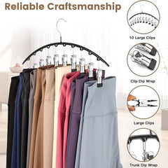 YONO Rokhangers met Knijpers - Legging Hanger Ruimtebesparend - Kledinghanger - Broekhanger