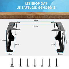 YONO Bureau Houder geschikt voor Playstation 5 (Digital & Disc Edition) - Beugel Horizontaal - PS5 Standaard Accessoires - Zwart