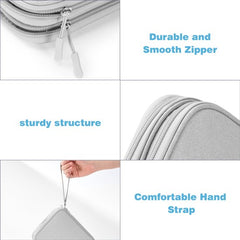 YONO Kabel Organiser Tas - Kabeltas - Organizer Etui - Opbergtas voor Kabels en Accessoires - Grijs