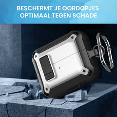 YONO Armor Hard Case geschikt voor Samsung Galaxy Buds 3 - 3 Pro - Hoesje met Lock - Wit