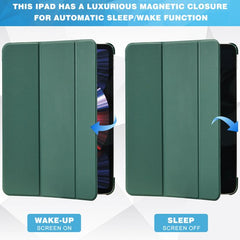 YONO Hoes geschikt voor iPad Air 2024 - 11 Inch - iPad Pro 2022 - 2021 - Case Cover - Tablet Hoesje - Donkergroen