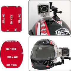 YONO Adhesive Stickers geschikt voor GoPro - Action Camera Mounts - Flat - Curved - Accessoires - 6 stuks