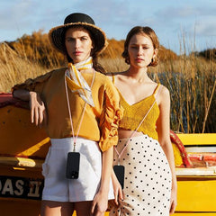 YONO Telefoonkoord Universeel - Nylon Telefoon Ketting Verstelbaar - Lichtroze