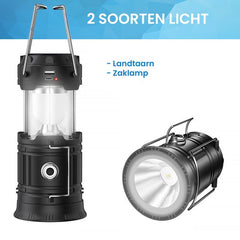 YONO LED Lantaarn Oplaadbaar - Camping Lamp - Kampeerlamp - Tentlamp - Windlicht - 1 Stuk