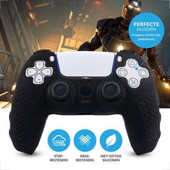 YONO Controller Hoesje geschikt voor PS5 – Skin met Thumb Grip Playstation 5 – Zwart