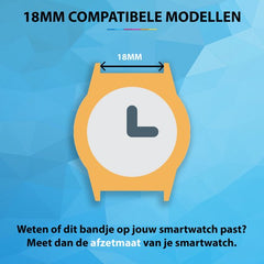 YONO Siliconen Sport Bandje 18mm - Horlogebandje geschikt voor Garmin Vivoactive 4S - Venu 2S - Vivomove 3S - Grijs