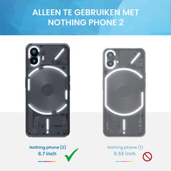 YONO Hoesje geschikt voor Nothing Phone 2 - Case met Screen Protector - Transparant
