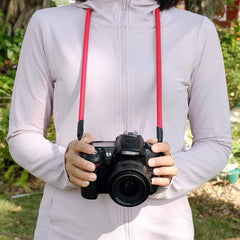 YONO Camera Riem Nylon voor Compact Camera en Systeemcamera - Vintage Schouder Strap geschikt voor Canon / Nikon / Sony / Panasonic - Rood
