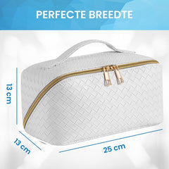 YONO Reis Make Up Tas - Toilettas Etui - Cosmetica Tas - Beauty Case Organizer - Large - Wit