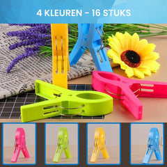 YONO Strandlaken Knijpers - Grote Handdoek Klemmen - Badlaken Clips - 16 Stuks