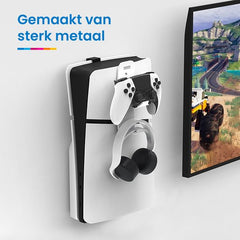 YONO Muurbeugel geschikt voor Playstation 5 SLIM - Wall Mount Beugel Houder voor PS5 en Accessoires - Zwart