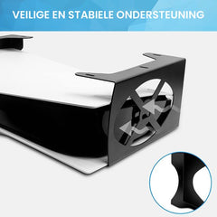 YONO Bureau Houder geschikt voor Playstation 5 (Digital & Disc Edition) - Beugel Horizontaal - PS5 Standaard Accessoires - Zwart