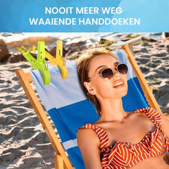 YONO Strandlaken Knijpers - Grote Handdoek Klemmen - Badlaken Clips - 16 Stuks