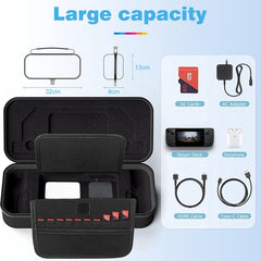 YONO Hard Case geschikt voor Valve Steam Deck - OLED - Siliconen Hoesje - Opbergtasje - Zwart