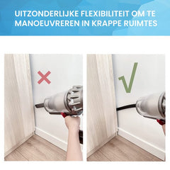 YONO Flexibele Zuigmond geschikt voor Dyson V15 / V11 / V10 / V8 / V7 Steelstofzuiger - Mondstuk Accessoires en Onderdelen - Zwart