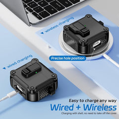 YONO Hoesje geschikt voor Airpods 4 - Case - Lock - Zwart