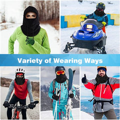 YONO Balaclava Muts - Losse Capuchon - Bivakmuts Fleece - Nekwarmer - Ski Mask Winter - Zwart