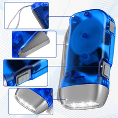 YONO Led Knijpkat Set - met Dynamo Oplaadbaar - Opwindbare Zaklampen - Handmatig Zonder Batterij Opwindbaar - 8 Stuks