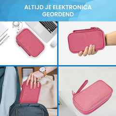 YONO Kabel Organiser Tas - Kabeltas - Organizer Etui - Opbergtas voor Kabels en Accessoires - Small - Roze