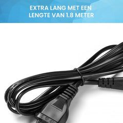 YONO Voedingskabel geschikt voor JBL Partybox 100/110/200/300/310/710/1000 - Netsnoer 1.80 M - Zwart