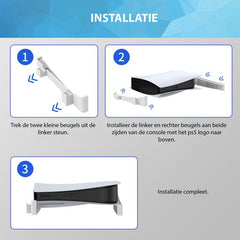 YONO Horizontale Standaard geschikt voor Playstation 5 - PS5 Stand Liggend - Houder - Lichtgrijs